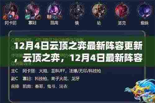 云顶之弈12月4日最新阵容更新深度评测与介绍