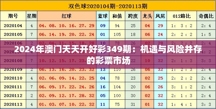 2024年澳门天天开好彩349期:机遇与风险并存的彩票市场