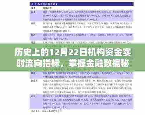 历史上的12月22日机构资金实时流向详解与操作指南,金融数据秘籍助你洞悉市场动向