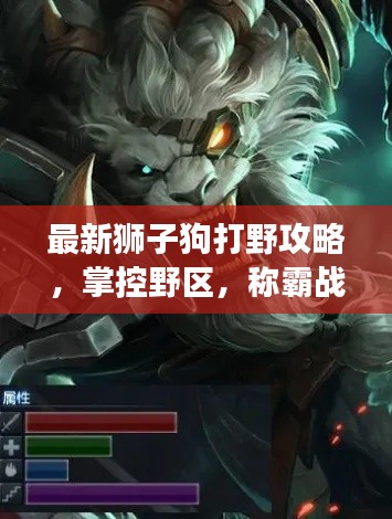 最新狮子狗打野攻略，掌控野区，称霸战场！