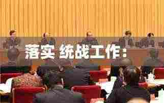 落实 统战工作： 