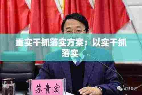 重实干抓落实方案:以实干抓落实