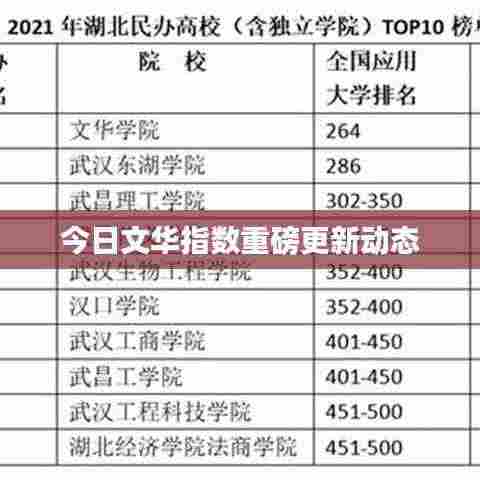 今日文华指数重磅更新动态