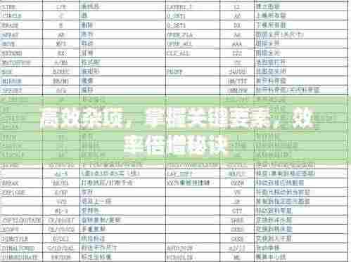 高效杂项,掌握关键要素,效率倍增秘诀