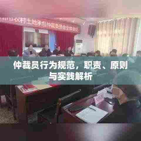 仲裁员行为规范,职责、原则与实践解析