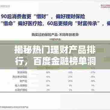 揭秘热门理财产品排行，百度金融榜单洞悉投资风向！