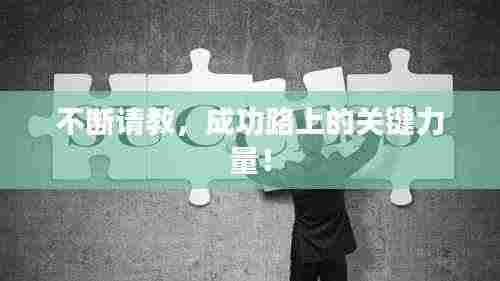 不断请教,成功路上的关键力量!