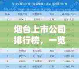 烟台上市公司排行榜,一览众公司风采