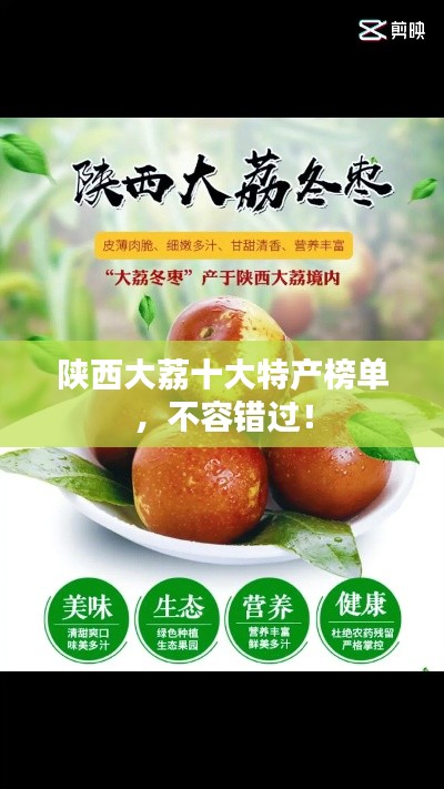 陕西大荔十大特产榜单,不容错过!